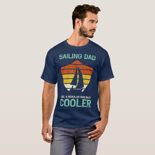 Vathers Day Funny Sailing Vater Daddy Sailor T-Shirt (Vorne ganz)