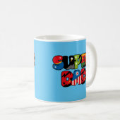 Vathers Day Gift Superdad Superhero Super Vater Kaffeetasse (VorderseiteRechts)