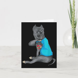 Vathers Day Gifts Vater Funny Dog Pitbull I Liebe  Karte