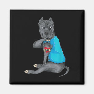 Vathers Day Gifts Vater Funny Dog Pitbull I Liebe Magnet