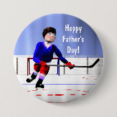 Vathers Day Hockey Overtime Button (Vorderseite)