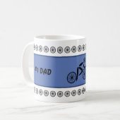 Vathers Day lustiger Radfahrer-Sondertext Tasse (Vorderseite Links)