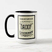 Vathers Day Man Myth Legend Retro Daddy Big Tasse (Links)