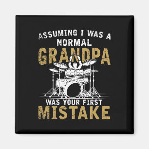 Vathers Day Music Gift Drums Magnet