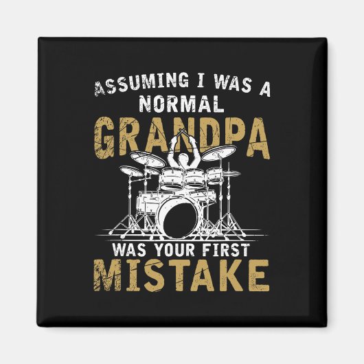 Vathers Day Music Gift Drums Magnet (Vorne)