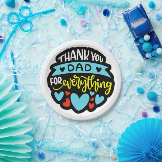 Vathers Day Paper Plate Pappteller (Party)