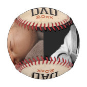 Vathers Day Personalisiert Super Vater Baseball (Vorderseite)
