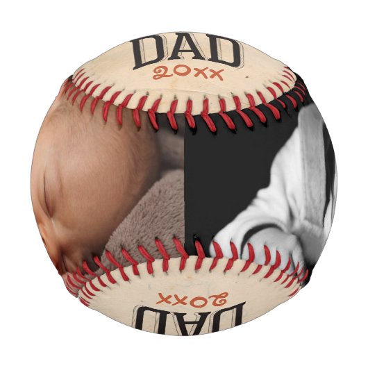 Vathers Day Personalisiert Super Vater Baseball (Vorderseite)