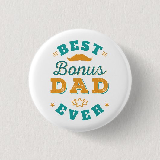 Vathers Day Stepdad Keepake Novelty Button (Vorderseite)