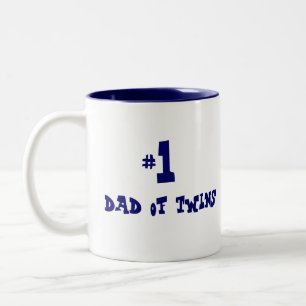 Vati #1 der Zwillinge Zweifarbige Tasse