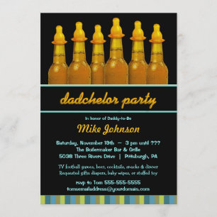 Vati-Baby-Dusche - Dadchelor Windel-Party lädt ein Einladung