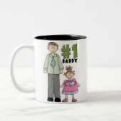 Vati-blondes Mädchen der Nr.-eine Zweifarbige Tasse (Links)