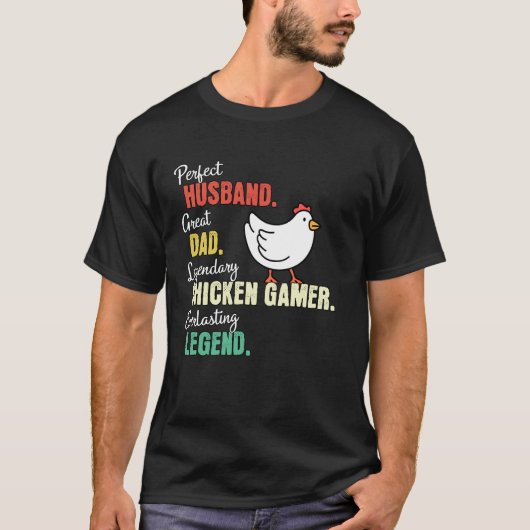 Vati Ehemann Hühner Spiel T-Shirt (Vorderseite)