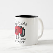 Vati fährt einen Traktor Zweifarbige Tasse (VorderseiteRechts)
