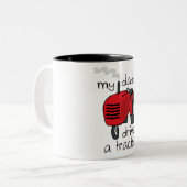 Vati fährt einen Traktor Zweifarbige Tasse (Vorderseite Links)