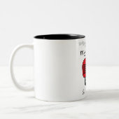 Vati fährt einen Traktor Zweifarbige Tasse (Links)