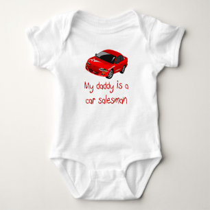 Vati ist ein Auto-Verkäuferbaby-T - Shirt
