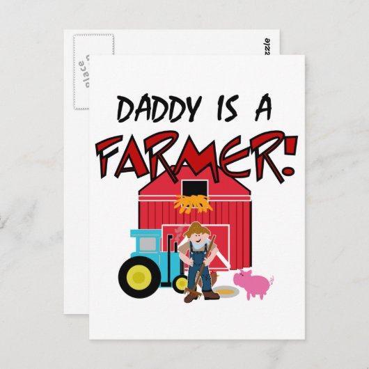 Vati ist ein Bauers-T-Shirts und Geschenke Postkarte (Vorne/Hinten)