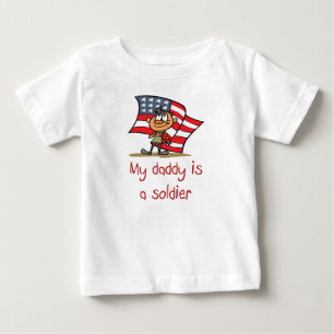 Vati ist ein Soldat-Baby-T - Shirt