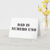 Vati ist numero UNO Karte (Gelbe Blume)