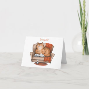 Vati Katze Lustiger Vatertag Personalisiert Karte