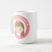 Vati-kleine Prinzessin, niedliche Prinzessin mit Kaffeetasse (Vorderseite Links)