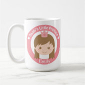 Vati-kleine Prinzessin, niedliche Prinzessin mit Kaffeetasse (Links)