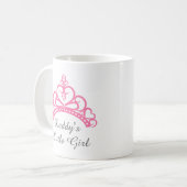 Vati-kleines Mädchen, schicke rosa Prinzessin Kaffeetasse (Vorderseite Links)