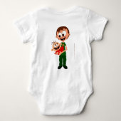 Vati-Liebe-Baby - Baby-Körper 01 - Weiß Baby Strampler (Rückseite)