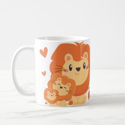 Vati-Löwe und CUB-Vatertag kein Löwe Kaffeetasse (Links)