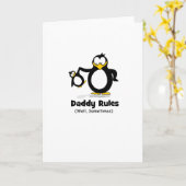 Vati ordnet Pinguin an Karte (Gelbe Blume)