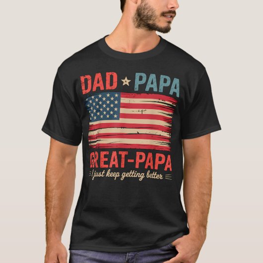 Vati Papa Großartig T-Shirt (Vorderseite)