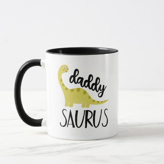 Vati Saurus grüner Dinosaurier Tasse (Links)