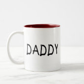 Vati (Schwarzes) Zweifarbige Tasse (Links)