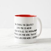 Vati-Tasse Liebe des Roboters I Zweifarbige Tasse (VorderseiteRechts)