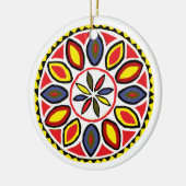 Vati-u. Dreiergruppen-Stern-Hexe Keramik Ornament (Links)