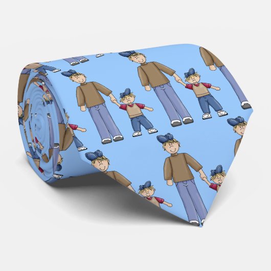 Vati und ich Krawatte (Gerollt)