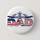 Vati, Vater, ein Vati von Geburt Button (Vorderseite)