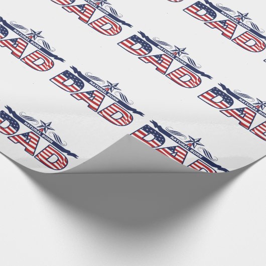 Vati, Vater, ein Vati von Geburt Geschenkpapier (Ecke)