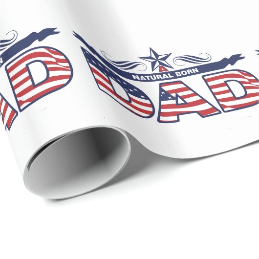 Vati, Vater, ein Vati von Geburt Geschenkpapier (Rolleneckpunkt)