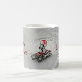 Vati-Weihnachten - i-Liebe Sie Penguin Kaffeetasse (Mittel)