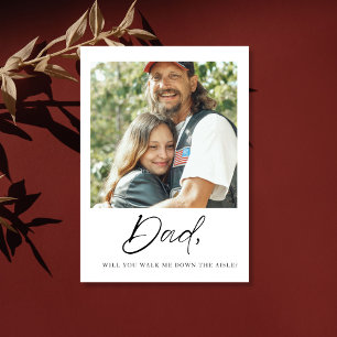 Vati, wirst du mich zum Altar führen Vater Braut Postkarte