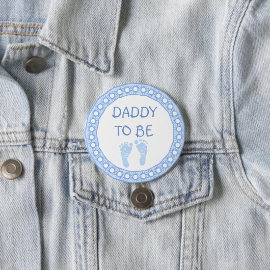 Vati, zum blauer Jungen-Babypartyknopf zu sein Button (Beispiel)