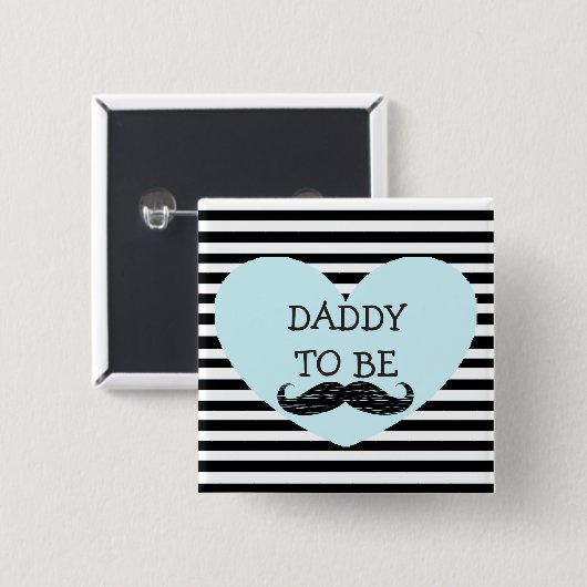 Vati, zum schwarzer gestreifter button (Vorne & Hinten)