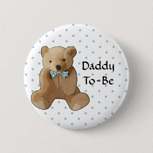 Vati, zum Teddybär-Babyparty-Knopf zu sein Button