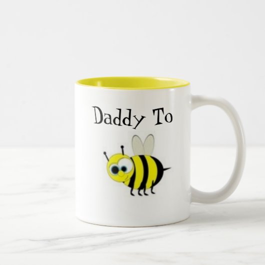 Vati zur Bienen-Kaffee-Tasse Zweifarbige Tasse (Rechts)