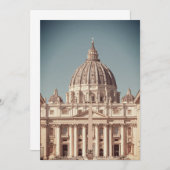 Vatican basilica destination wedding Rome Italy Einladung (Vorne/Hinten)
