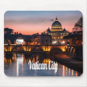 Vatican City At Night Roman Catholic Church Mousepad