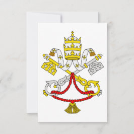 Vatican Coat of Arms Holy Card Dankeskarte