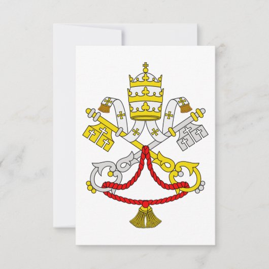 Vatican Coat of Arms Holy Card Dankeskarte (Vorderseite)
